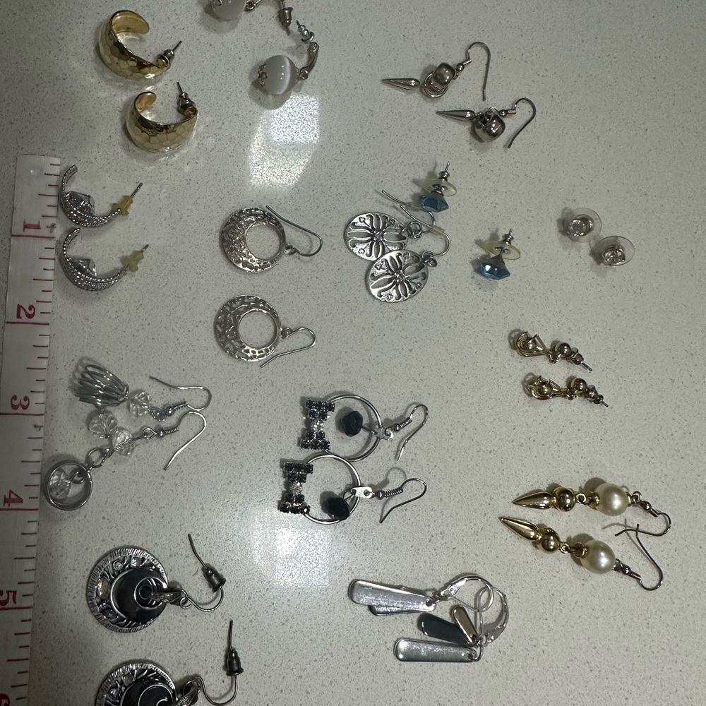 Elegant Silver and Gold Earring Set